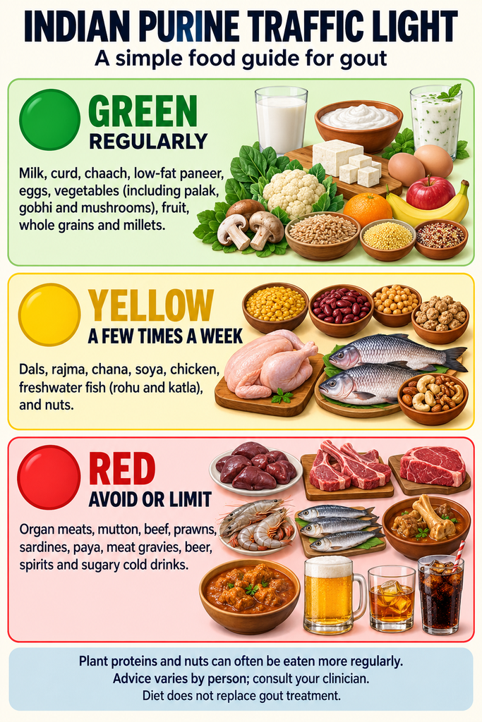 Indian Purine Traffic Light Guide